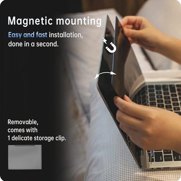 Magnetic Privacy Screen for Macbook Pro 13" 2016-2022 M1, M2  Macbook Air 13 in - Picture 6 of 8